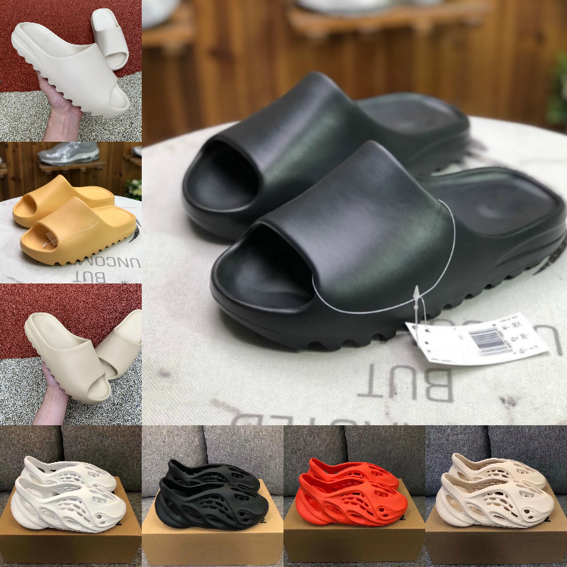 

Sell New Kanye West Slipper Men Women Slide Bone Earth Brown Desert Sand Slide Resin Fashion Shoes Sandals Foam Runner Trainers Designer D48, G205