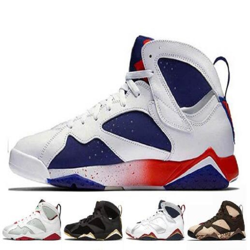 

New 3s Jumpman 7s Men Basketball Shoes 7 Icicle Raptro Charcoal GMP Olympic Ray Allen Reflections Of A Champion French Blue Trainers Sneaker, #19