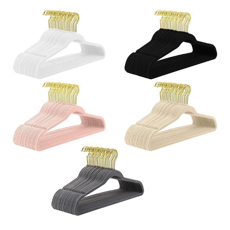

Hangers & Racks 20 Pcs Non-slip Clothes Hanger Rack Coat Suit Shirt Pants Wardrobe Clothing Storage Hanging Dropship