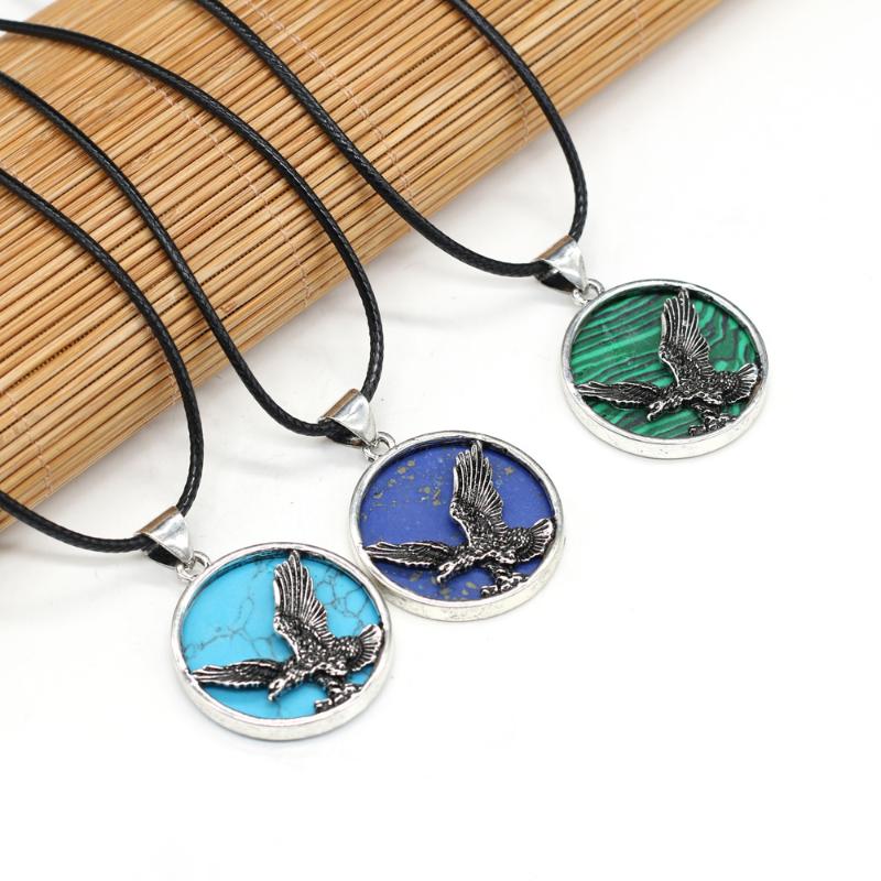 

Pendant Necklaces Natural Stone Necklace Unique Eagle Pattern For Women Jewelry Exquisite Gift Length 55+5cm