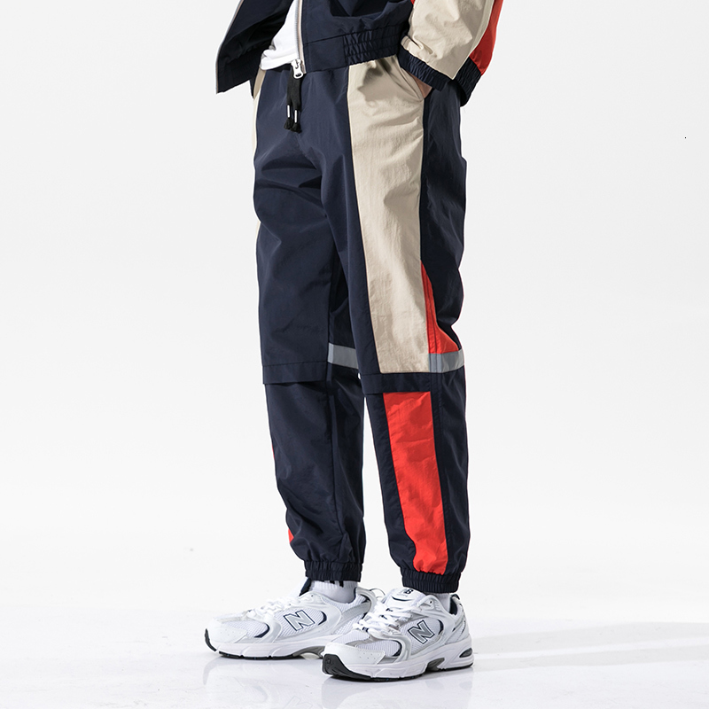 

2021 New Cargo Men Hip Hop Streetwear Joggers Sweatpant Fashion Harajuku Harem Pant Patchwork Casual Mens Pants Dropshipping Qzpu F92w, Black