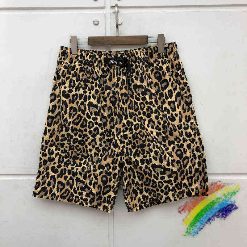 

2021ss Kapital Shorts Men Women Best Quality Nylon Leopard Pattern Track Shorts Mesh Waterproof Breeches G1209