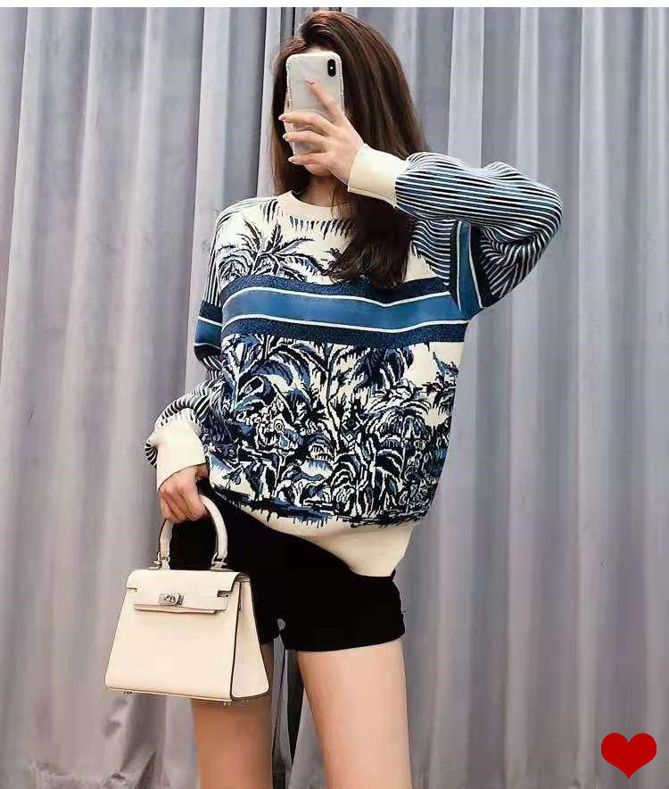 

Sweater Designer women sweaters long sleeve loose top high quality letter jacquard slim bottomed shirt fashion clothing Womens Sweaters Cardigan de malha, Green