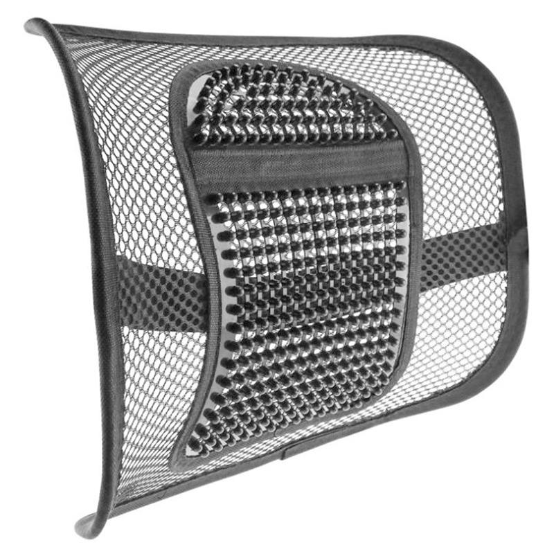 

Cushion/Decorative Pillow Mesh Back Support For Office Chair, Lumbar/Chair With Elastic Strap Rest Car Seat/Back Pain Relief-ABUX, Black