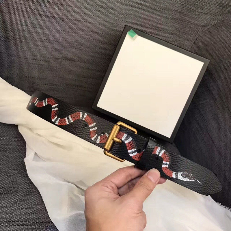 

Hot best quality black genuine leather snake pin buckle women belt with box men designers belts men belts designer belts 35214