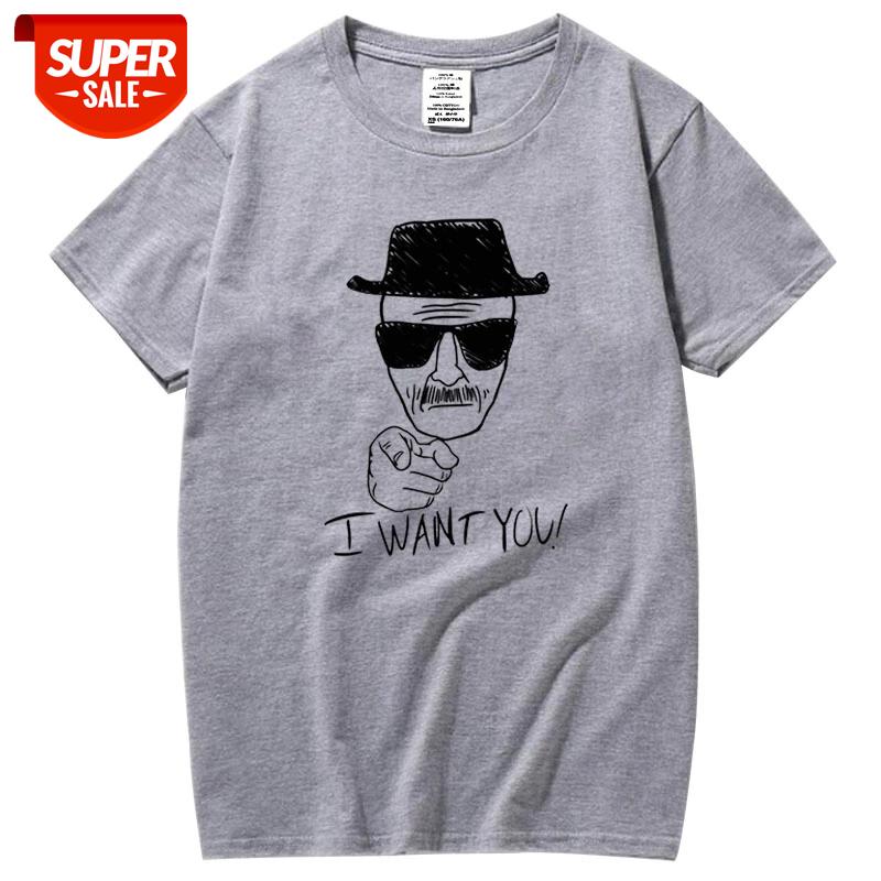 

XIN YI Men's High quality short sleeve100% cotton breaking bad men T-shirt casual heisenberg print tshirt cool t-shirt male tee #ge4y, White;black