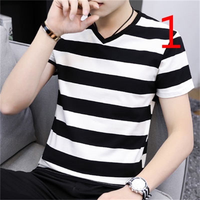 

2021 Summer New Compassionate Korean Version of Cotton Slim Stripes Denn