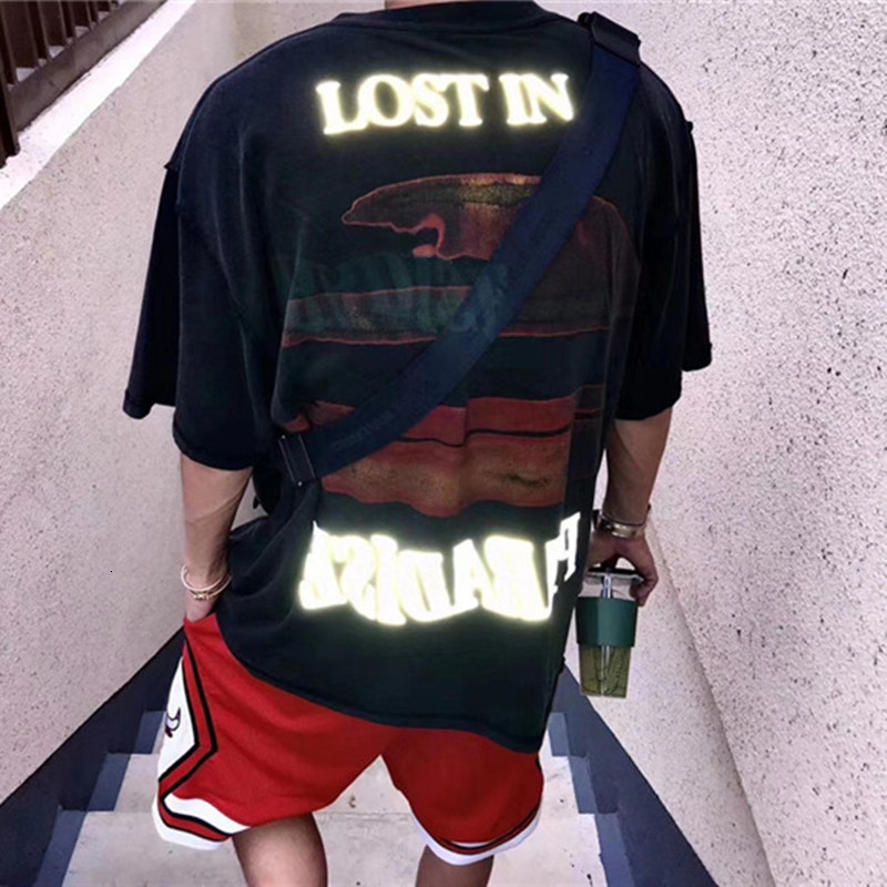 

2021 New Reflective T-shirt Men Women Lost in Paradise Vintage Top Tee Askyurself t Shirt 83me
