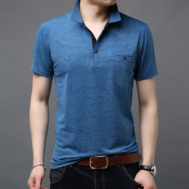 

2021 Fashion Print Short Sleeve Shirt Men Smart Casual Tops Tees Summer New Men's Clothing Solid Polo Shirts Xcj7, Purple