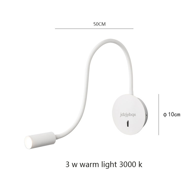 

jdzjybqx Telescopic wall lamp bedroom bedside lamp personality creative reading modern minimalist small spotlight with switch stretchable ho