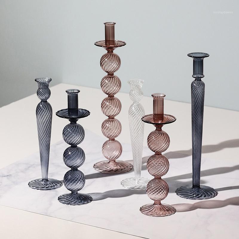 

Candle Holders Pillar Holder For Table Centerpiece Decorative Stick Decor Wedding Dry Flower Vase