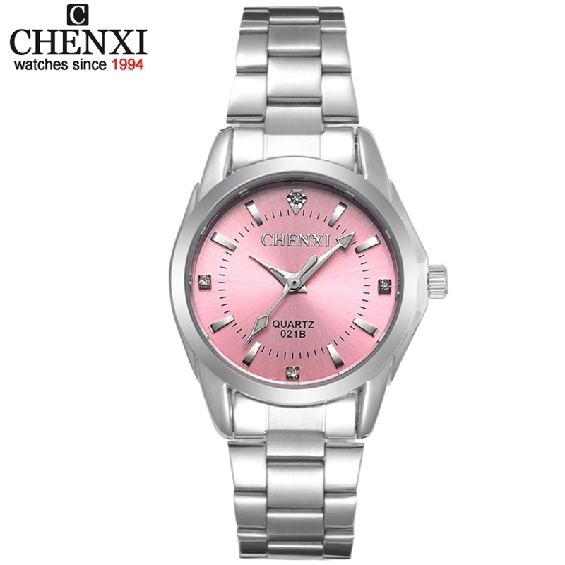 

6 Fashion colors CHENXI CX021B Brand relogio Luxury Women's Casual watches waterproof women fashion Dress 210616, White dial