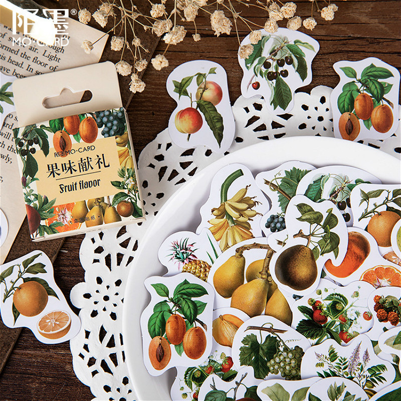 

5Pieces/Lot 45pcs Fruity Tribute Stationery Sticker Kawaii Stickers Paper Adhesive Stickers DIY Scrapbooking Diary Photos Albums