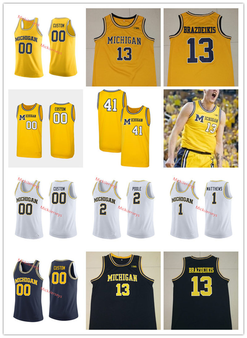 

Michigan Wolverines Stitched College Basketball Jersey Nik Stauskas Trey Burke Gary Grant Cazzie Russell Glen Rice Jalen Rose Iggy Brazdeikis Hunter Dickinson, Michigan wolverines retro maize jerseyy