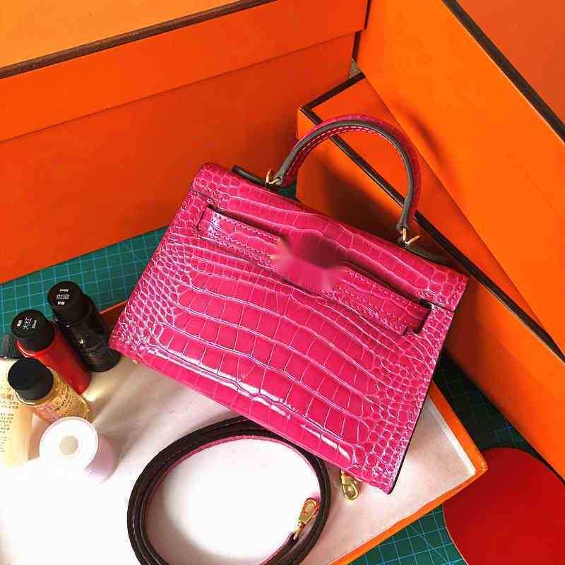 

CLASSIC FLOWER H Designer Handbag KELYs Bag Mini Second Generation Leather Crocodile 2021 New Straddle Bag Mini Women's Bag Handbag KE9 xwl