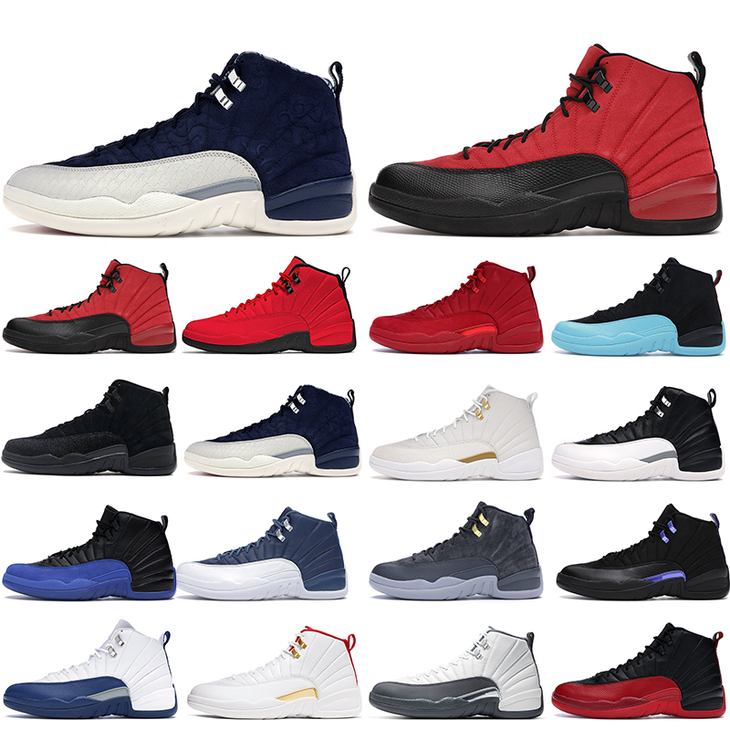 

Newest Utility 12s Men Basketball Shoes Royalty Taxi Black University Gold Dark Concord Reverse Flu Game Playoffs Sneakers mens Sports Trainers