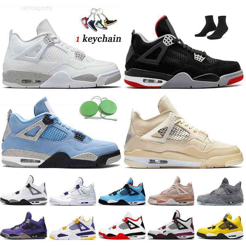 

Authentic Jumpman Women Mens 4s Basketball Shoes 4 White Oreo Bred University Blue Sail Sports Trainers, C44 mushroom 36-47