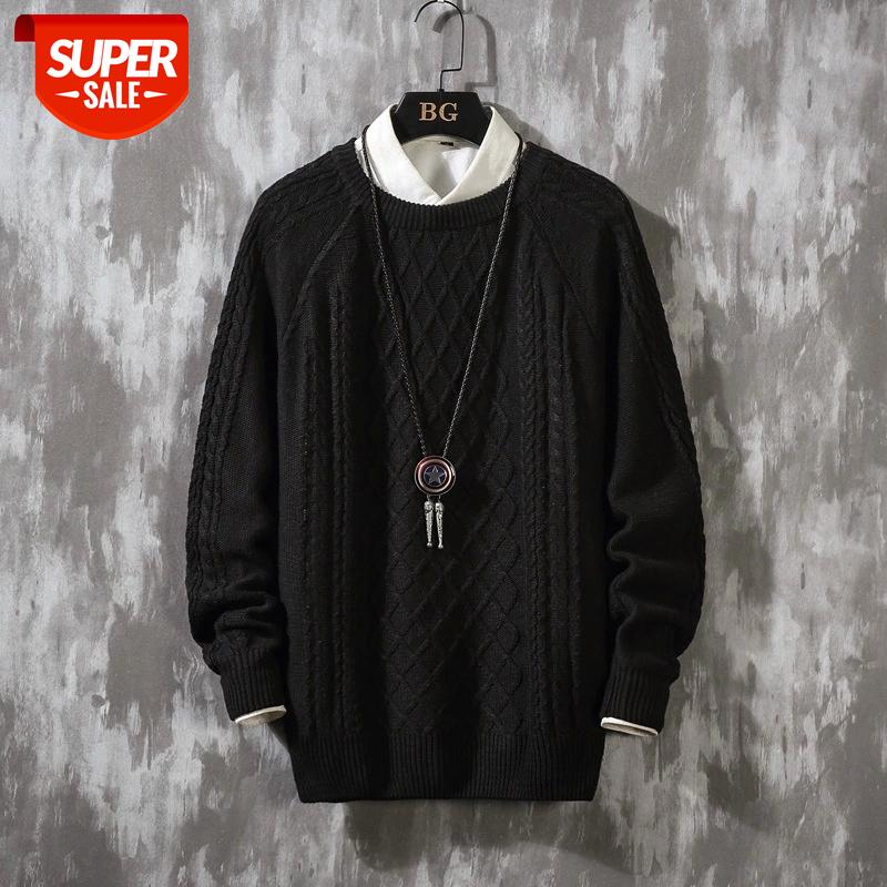 

Men'S Sweaters Spring Autumn Winter Clothes 2020 Pull OverSize -4XL 5XL Korea Style Casual Standard Pullovers #9v5Y, White;black
