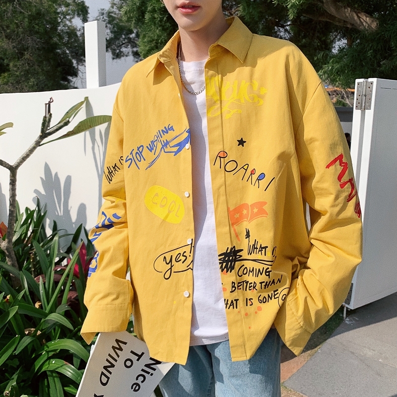 

2021 Spring New Men's Printing Long Sleeve Male Hawaiian Shirt French Cuff Mens Brand Clothing Fashion Shirts Big Size M-5xl Iqsj, Blue