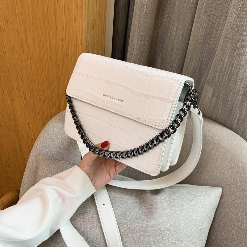 

Luxury Stone Pattern Women's Designer Handbag 2021 Fashion High Quality Pu Leather Women Handbags Solid Shoulder Messenger Bag, Black