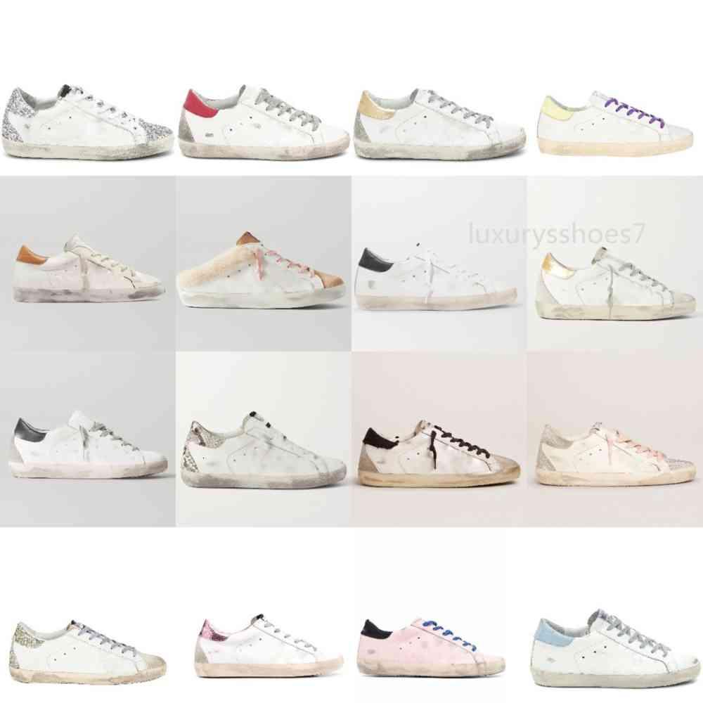 

Italy Brand Super Sneakers Golden Shoe Women Sneaker Fashion Classic White Do -Old Sequin Dirty Er Man Casual Xxsgyemianbu, Star2 leopard star