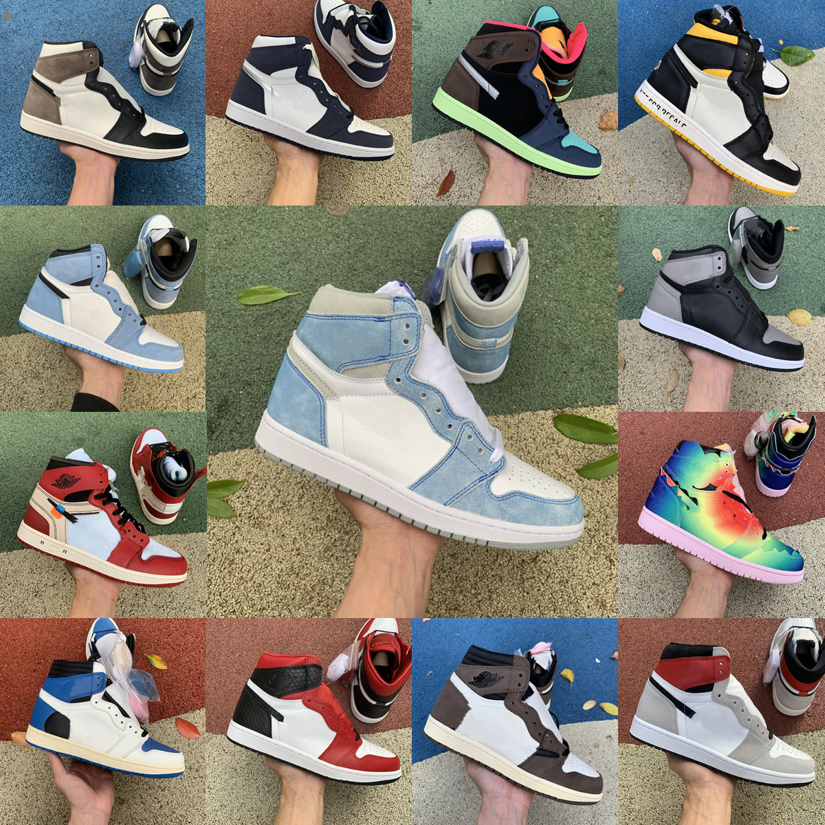 

Travis Scotts mens basketball shoes 1s jumpman 1 women University Blue Hyper Royal Obsidian Dark Mocha Paint Drip Chicago sports sneaker trainer outdoor, 12