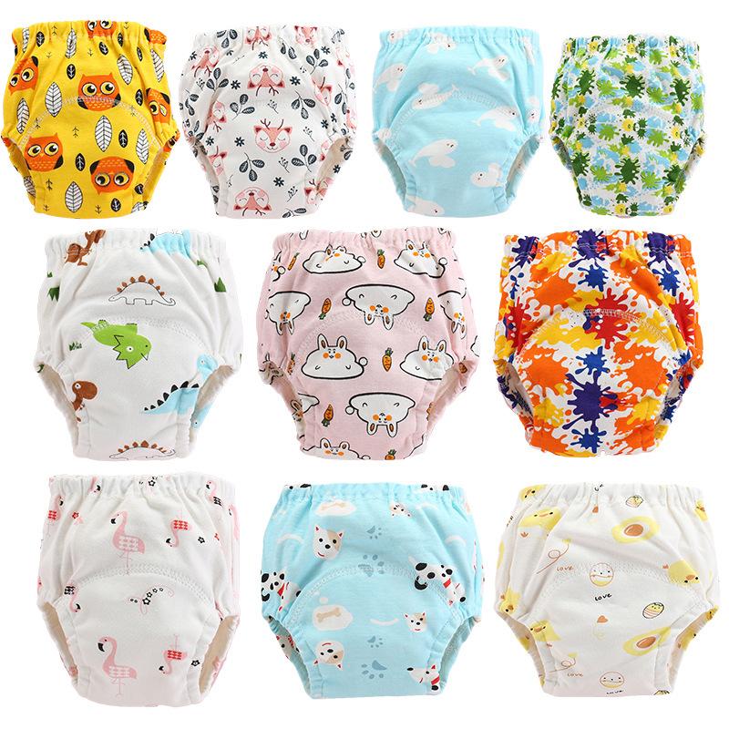 

Cloth Diapers Six Layers Of Cute Baby Reusable Washable Childrens Cotton Training Pants Underwear
