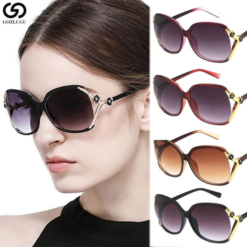 

Sunglasses Round Ladies Black Oversized Retro Big