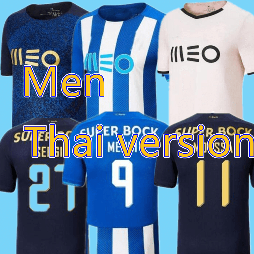 

21 22 fc porto soccer jerseys 2021 2022 home away 3rd pepe luis diaz matheus mehdi maillots de foot shirt marega otavio sergio men kids, Black;yellow