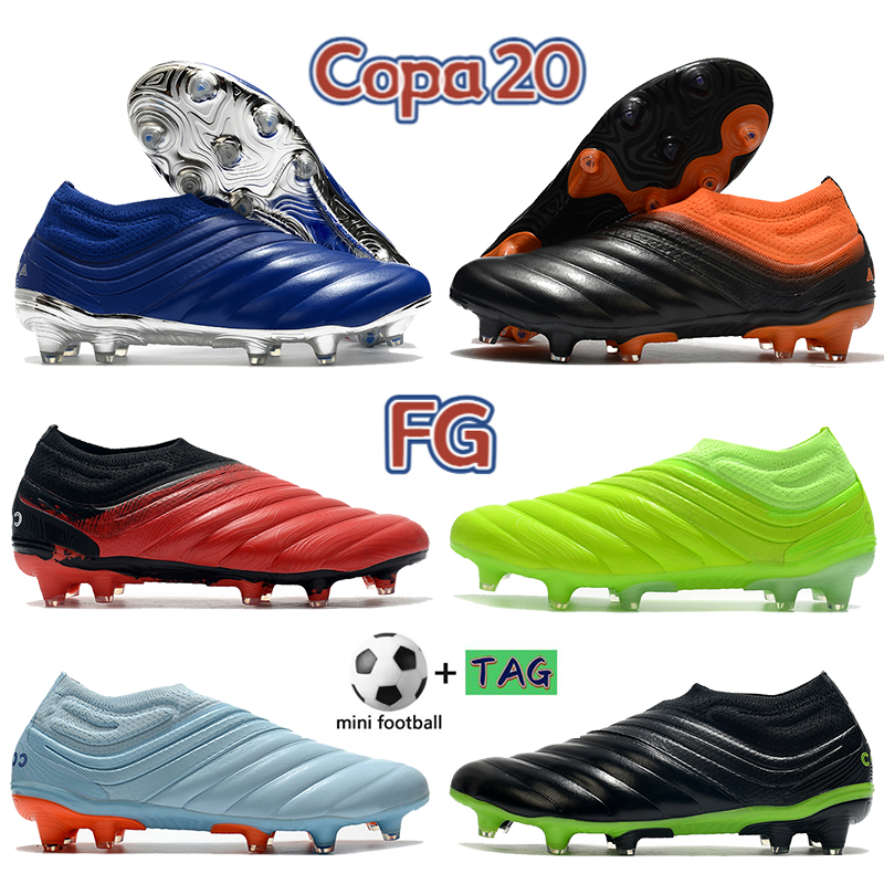 

2022 Top Copa 20 FG soccer cleats shoes men football boots silver metallic active red white triple volt mens sneakers trainers US 6.5-11, Bubble wrap packaging