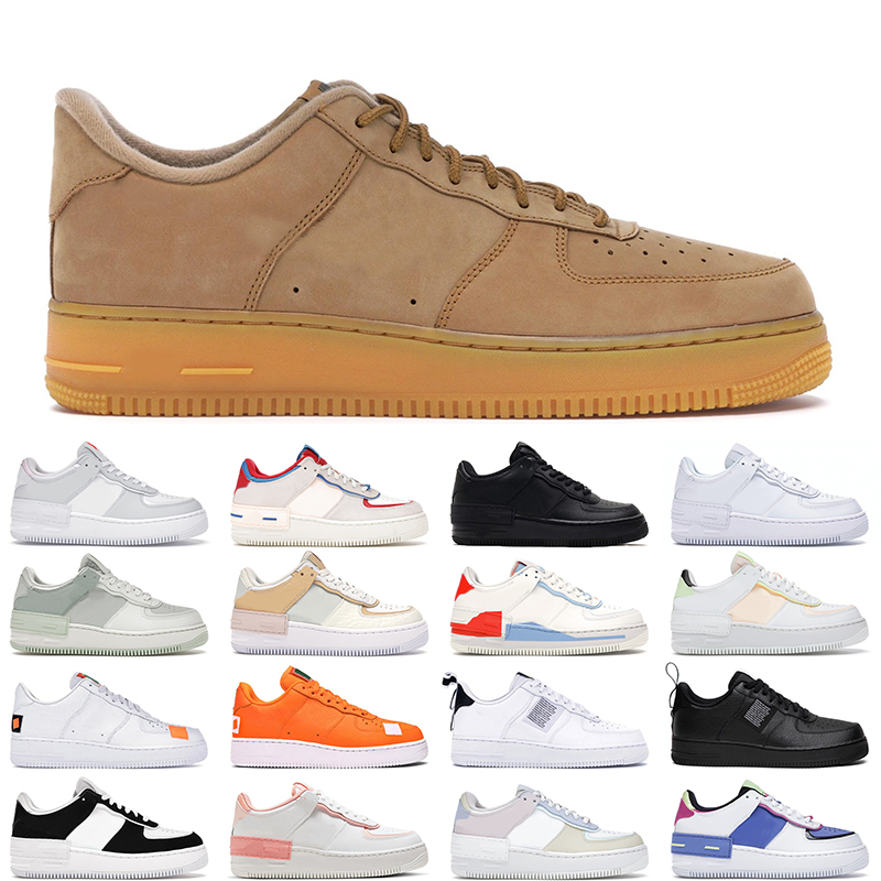 

men women running shoes air force 1 flax airforce shadow sneakers Pastel Pale Ivory Spruce Aura Pistachio Frost womens trainer