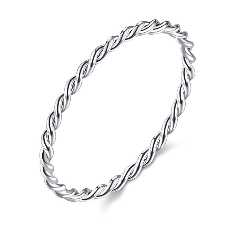 

Cluster Rings ZEMIOR 925 Sterling Silver Finger For Women Weave Twisted Minimalist Anniversary Fine Jewelry Gift Female Ring Arrival, Golden;silver