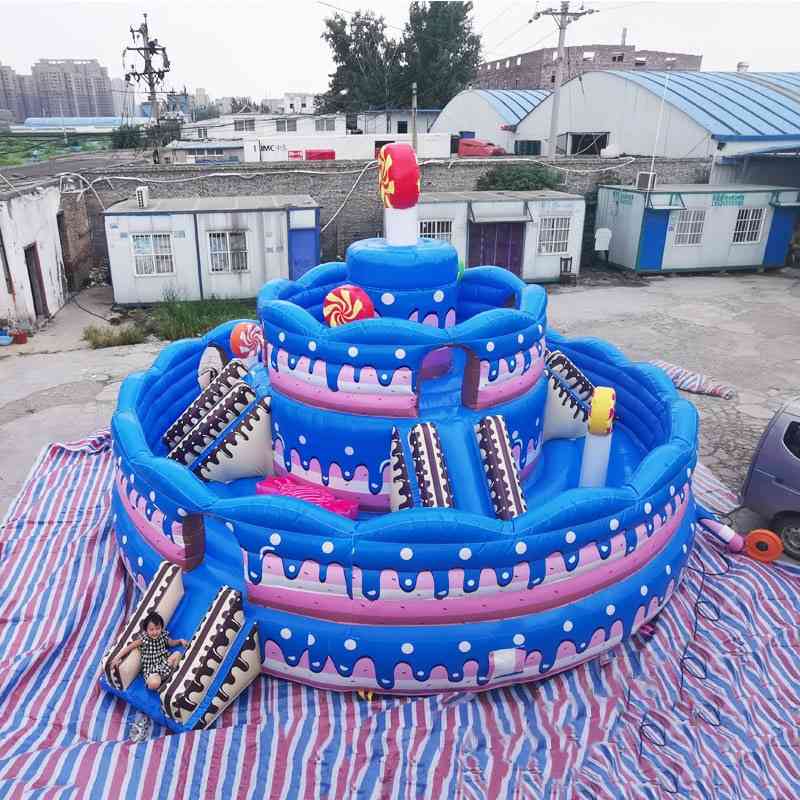 

New cake trampoline slide indoor naughty castle party activity toy net red amusement equipment