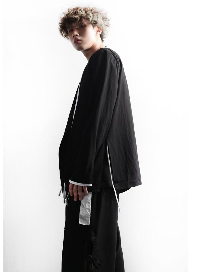 

Men' Trench Coats Summer Casual Windbreaker Thin Shoulder Back Cardigan Coat Personality Loose Large Size, Black