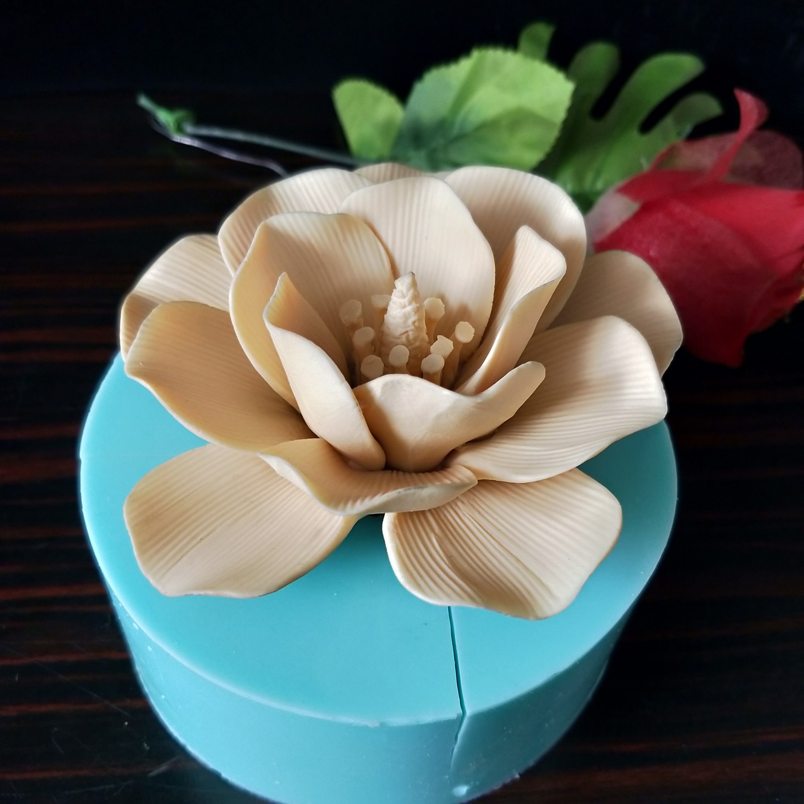 

3D Silicone flower mold cake decoration Rose flower shape soap silicone molds cake molds candle aroma stone mould 210225