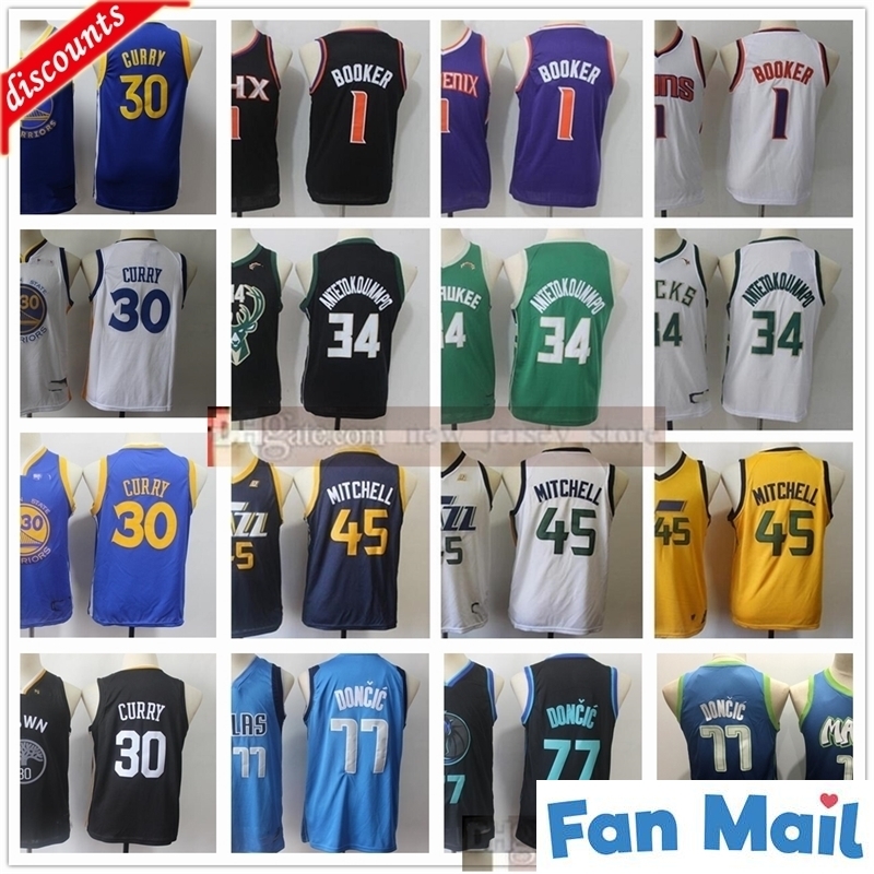 

Youth Kids Men Basketball 1 Devin 30 Stephen Booker Curry Jerseys Cheap Boys 34 Giannis 77 Luka Antetokounmpo Doncic 45 Donovan Jersey Shirt, As the picture