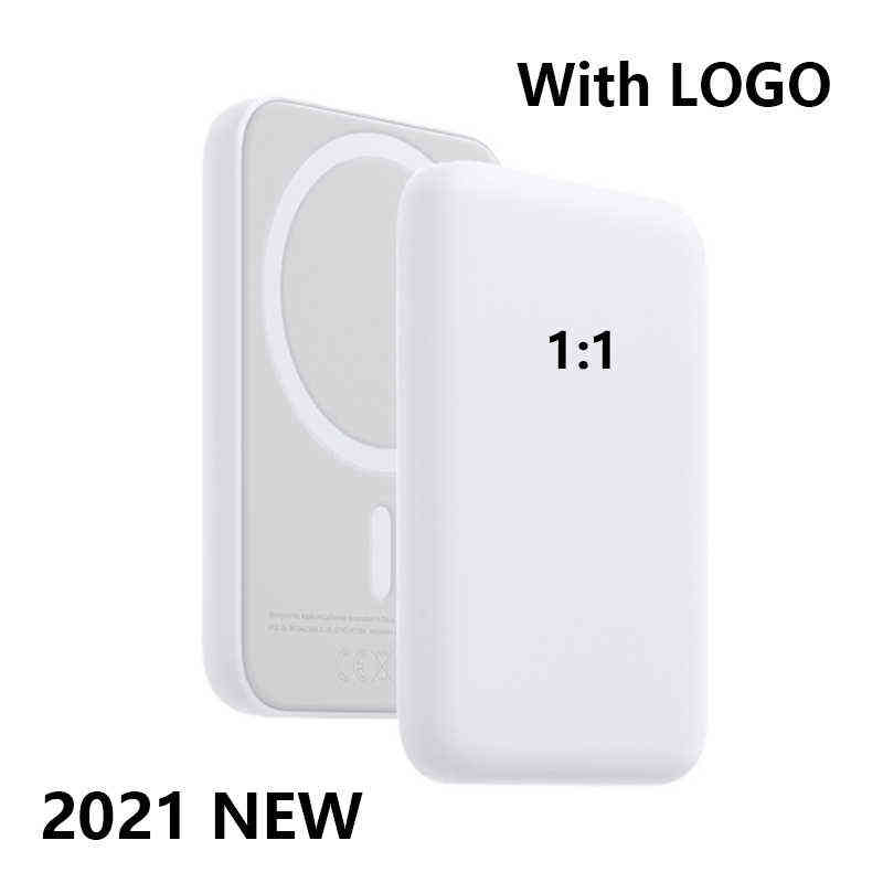 

1:1 5000mAh Portable Magnetic Wireless Power Bank External Battery Pack Charger For iphone 13 12 13Pro 12Pro Max Mini Powerbank AA220310