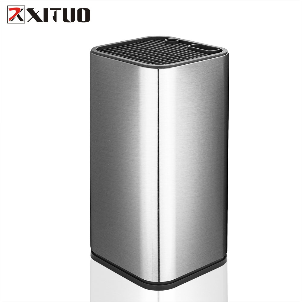 

XITUO Knife Holder Kitchen Knife Stainless Steel Cooking Knife Stand Kitchen Scissors Storage Shelf High-End Kitchen Supplies