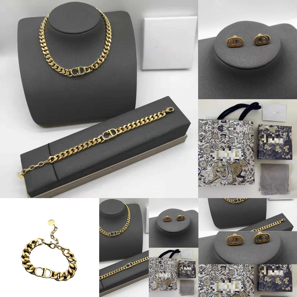 

Midi Rings Bracelet necklace DD di pig nose gold Choker CD letter net red female trend suit XX8K 30PA BDYC