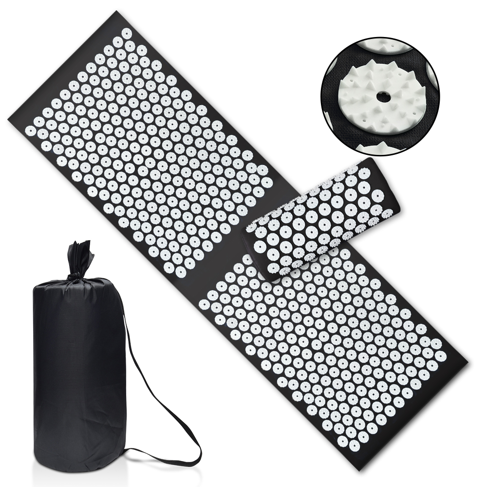 

125x43cm Massage Cushion Yoga Acupressure Mat and Pillow Set Neck Back Massager Pain Relief Kuznetsovs applicator Massage Pad