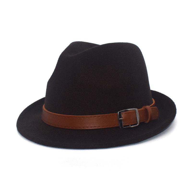 

Wide Brim Hats Retro Jazz Hat Men's British Foreign Trade Harajuku Small Big Cornice Simple Tweed Top