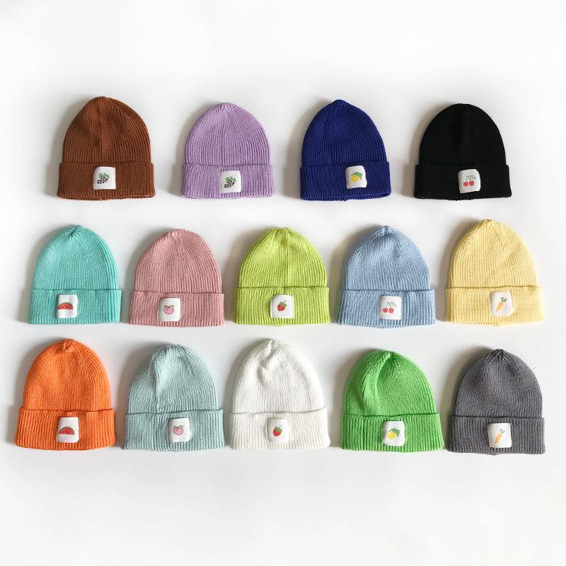 

Caps & Hats 14 Colors Baby Hat For Boy Warm Winter Kids Beanie Knit Children Girls Boys Cap Born 0-4 Years, Yellow