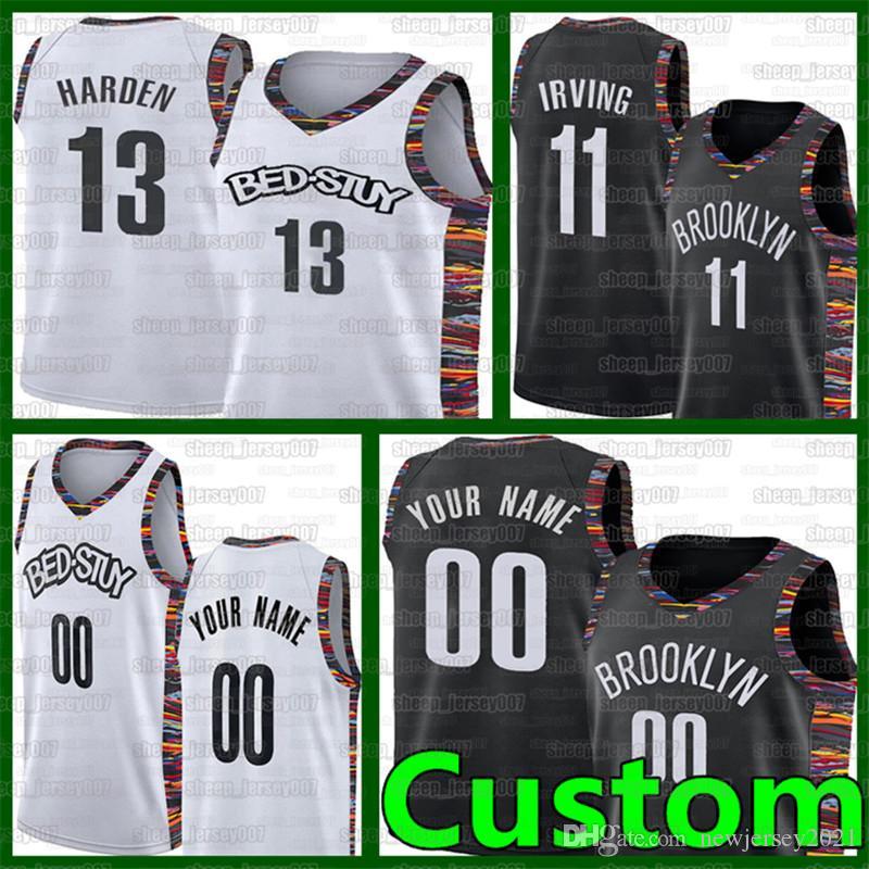 

Kyrie Custom Kevin 11 Irving 7 Durant Basketball 13 Harden Brooklyn Nets Spencer 8 Dinwiddie Jersey Caris 22 LeVert Jarrett 31 Allen, Black;red