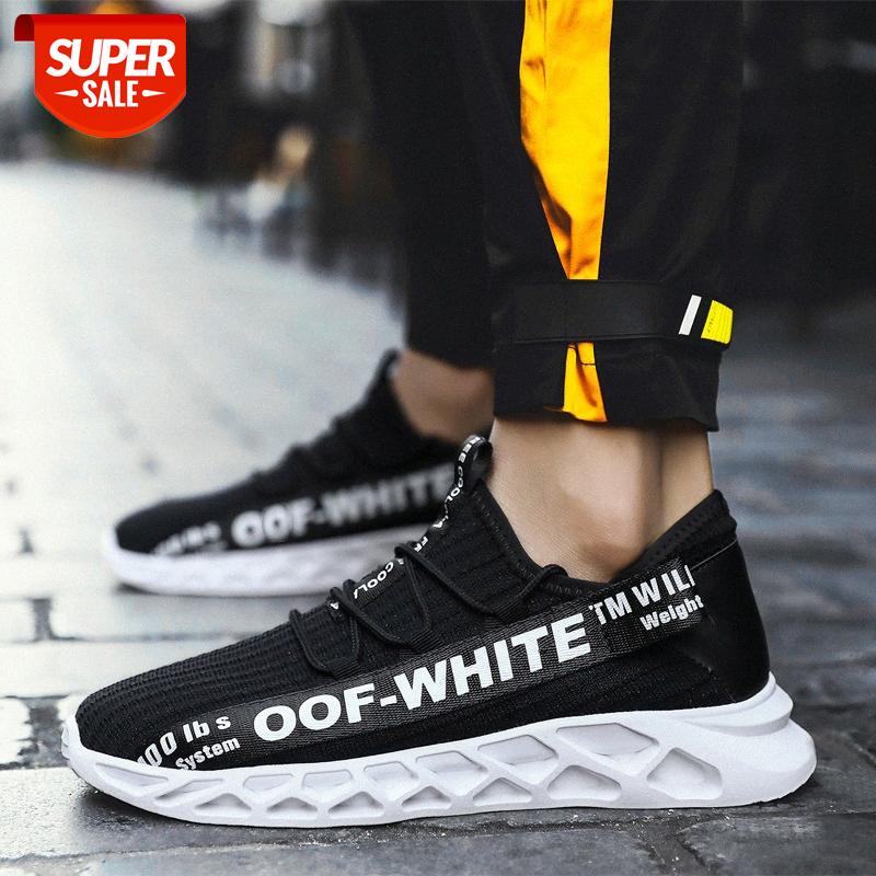 

Spring and summer Korean version of the trend flying mesh men's shoes, youth students, breathable sports thick-soled running shoes #dl5c, Black