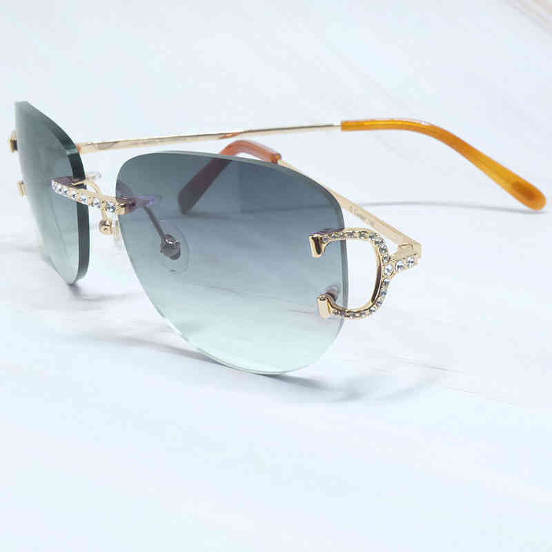 

Factory Direct Price Wire Diamond Men Oval Sun Glasses Women Rhinestones Color Party Shades Summer 2021 Trending Lentes De Sol