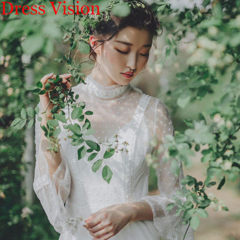 

2021 Lace High Collar Wedding Robe Soire Mariage Vestido De Noiva Suknia Lubna B41t, Same as image
