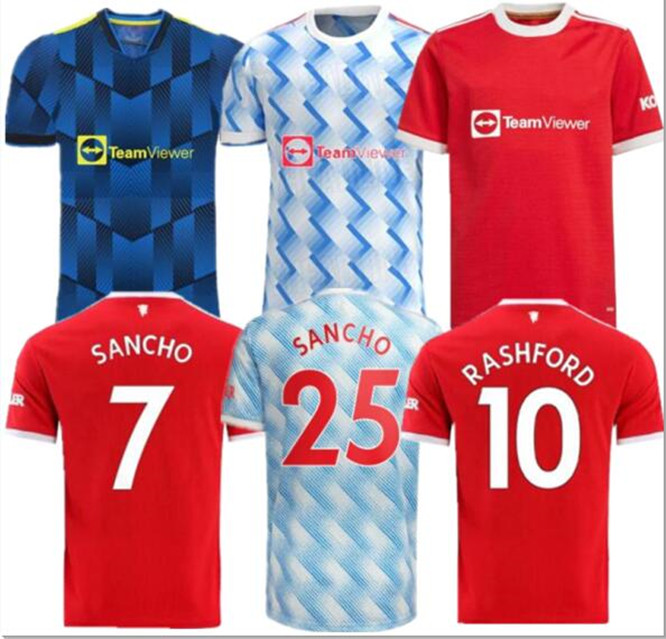 

Manchester soccer jersey 2021 2022 UNITED CAVANI UTD VAN DE BEEK B. FERNANDES RASHFORD football shirt 21 22 man POGBA Size -4xl