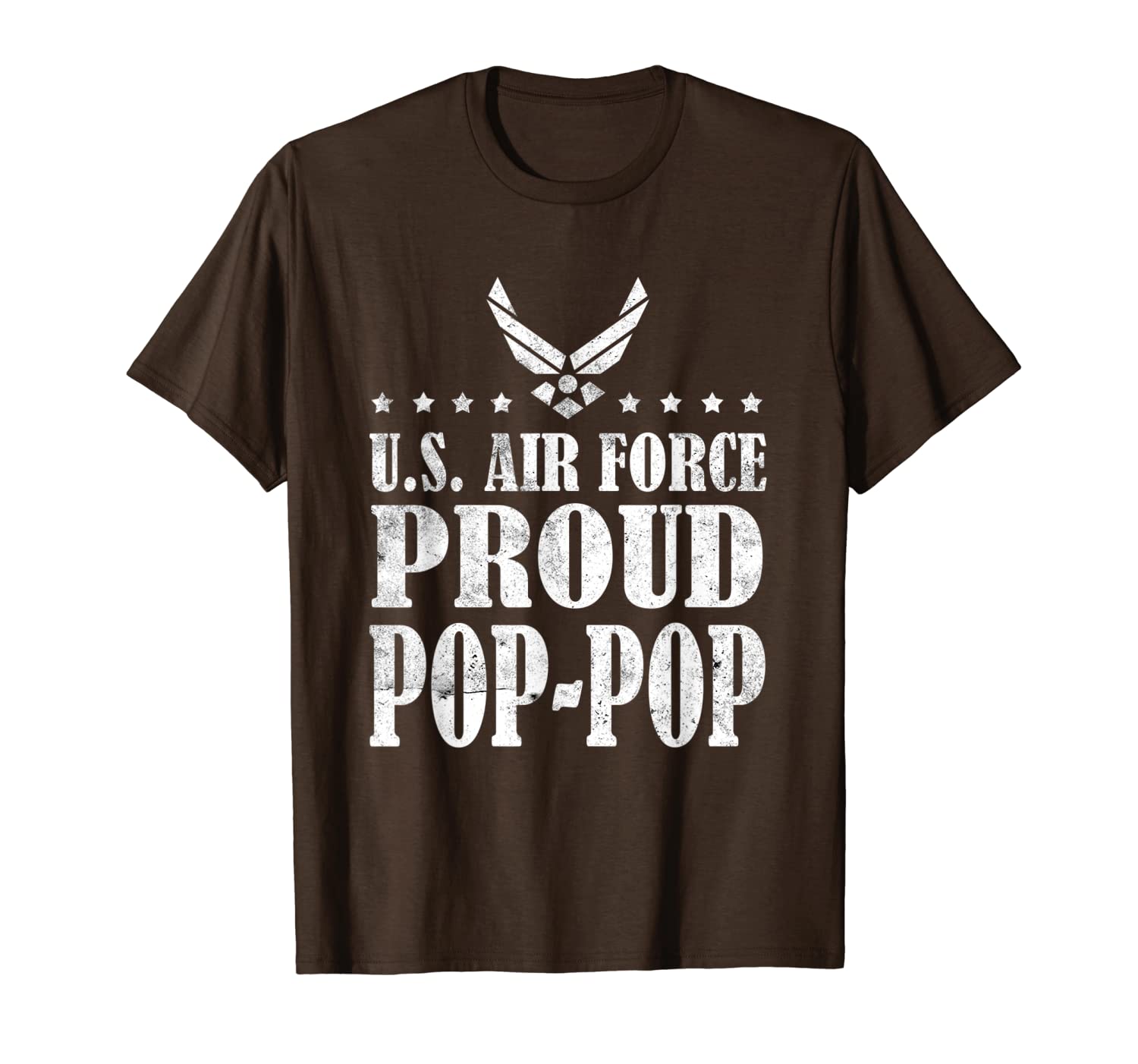 

air force family - proud pop-pop us air force stars t-shirt, White;black