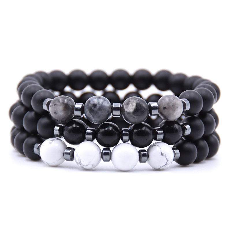 

High Quality Natural Beads Agate Tiger Eye Stone Strands Stretch Bracelets for Men