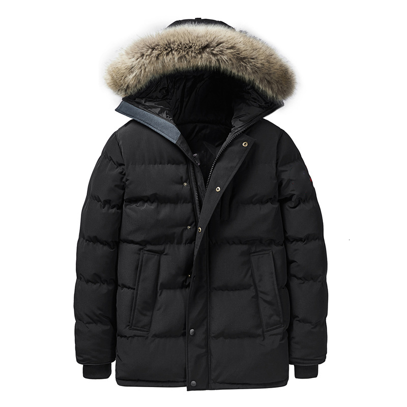 

2021 New Casual Black Winter Jacket Men's Windbreak Warm Padded Fur Hooded Parkas Fashion Outerwear Coat Plus Size 6xl 7xl 8xl 8og7, Asian size 888 b